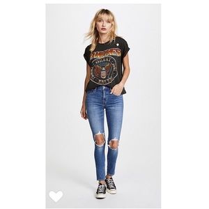 Levi’s 721 distressed knee - high waist